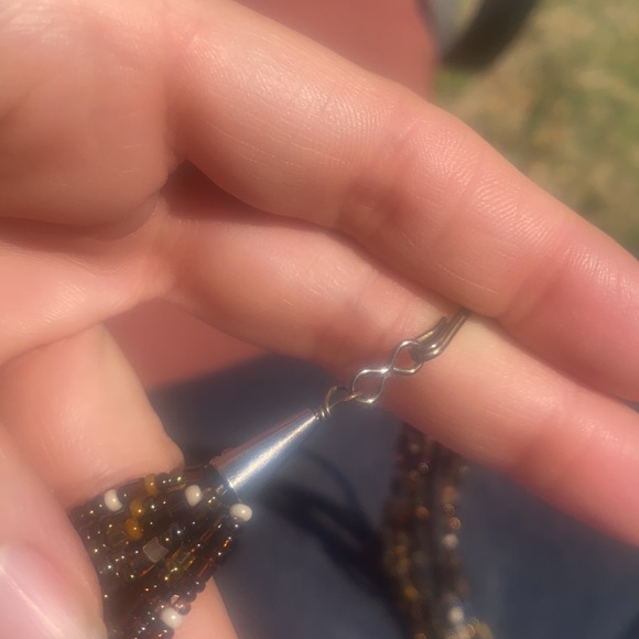 Native American handmade fetish necklace shell l heishi seed beads Apache Navajo - Picture 8 of 14